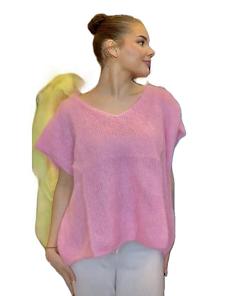 Mohairstickad väst Rosie