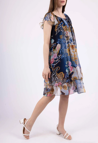 KLÄNNING I SILKE, VISKOSE Tia