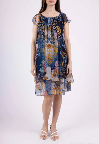 KLÄNNING I SILKE, VISKOSE Tia