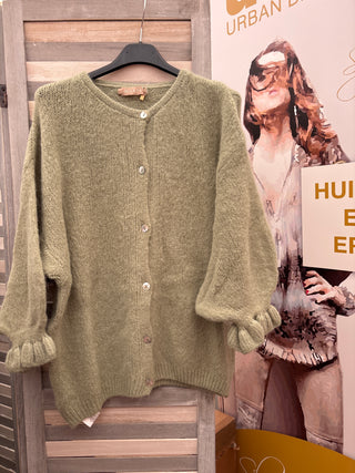 Stickad alpackajacka Rosanna