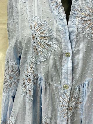 Tunika med paljettblomma